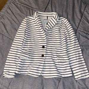 Old Navy white and black striped blazer